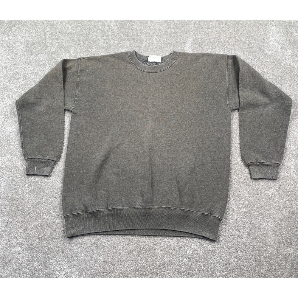 Riders Mens Heavyweight‎ Crew Neck Knit Pullover Sweater Size XL Gray USA Made